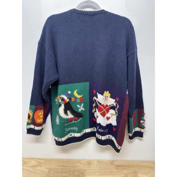 Design Options Cardigan Holiday Calendar Large Embroidered‎  Granny Core #32 - Picture 4 of 16